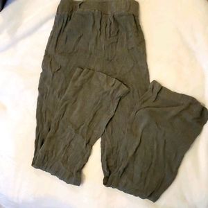 Elea greenish grey full-length pants